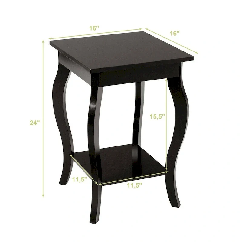 Compact Side Table with Display Shelf
