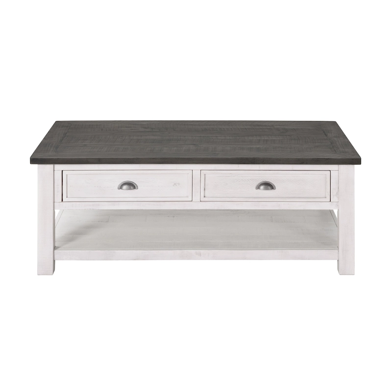 The Gray Barn Downington Solid Wood 2-Drawer Coffee Table