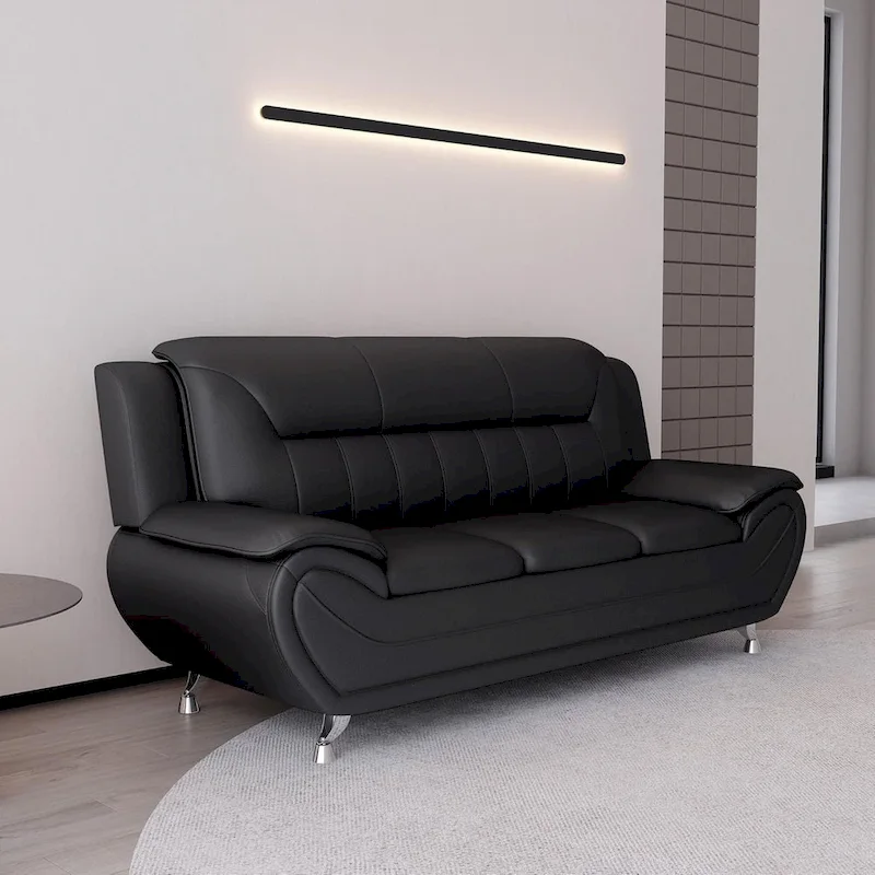 Sanuel 79.2 Faux Leather Pillow Top Arm Sofa