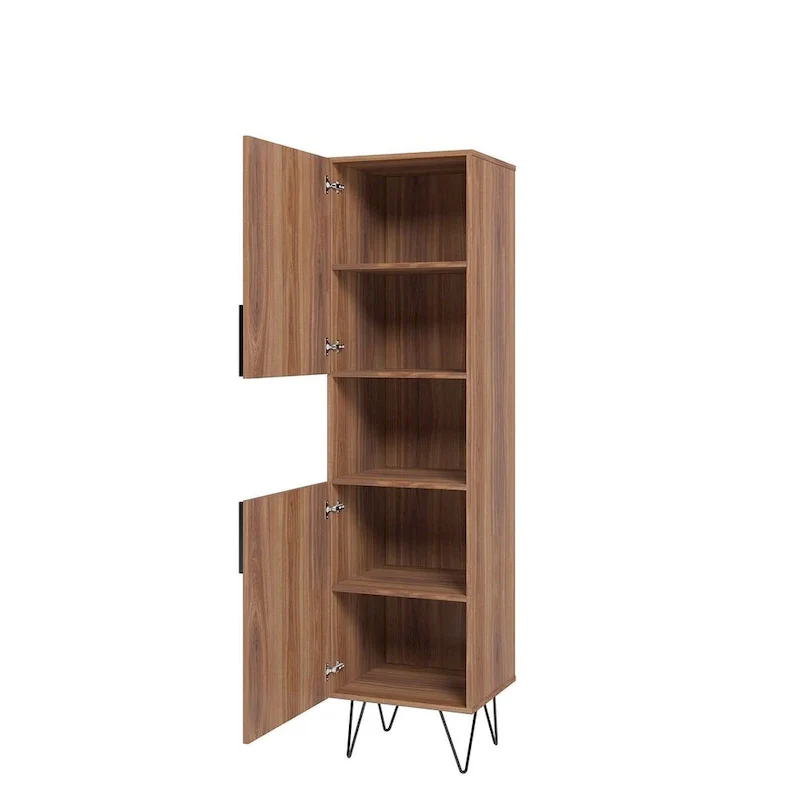 Beekman 17.51 Narrow Bookcase Cabinet with 5 Shelves