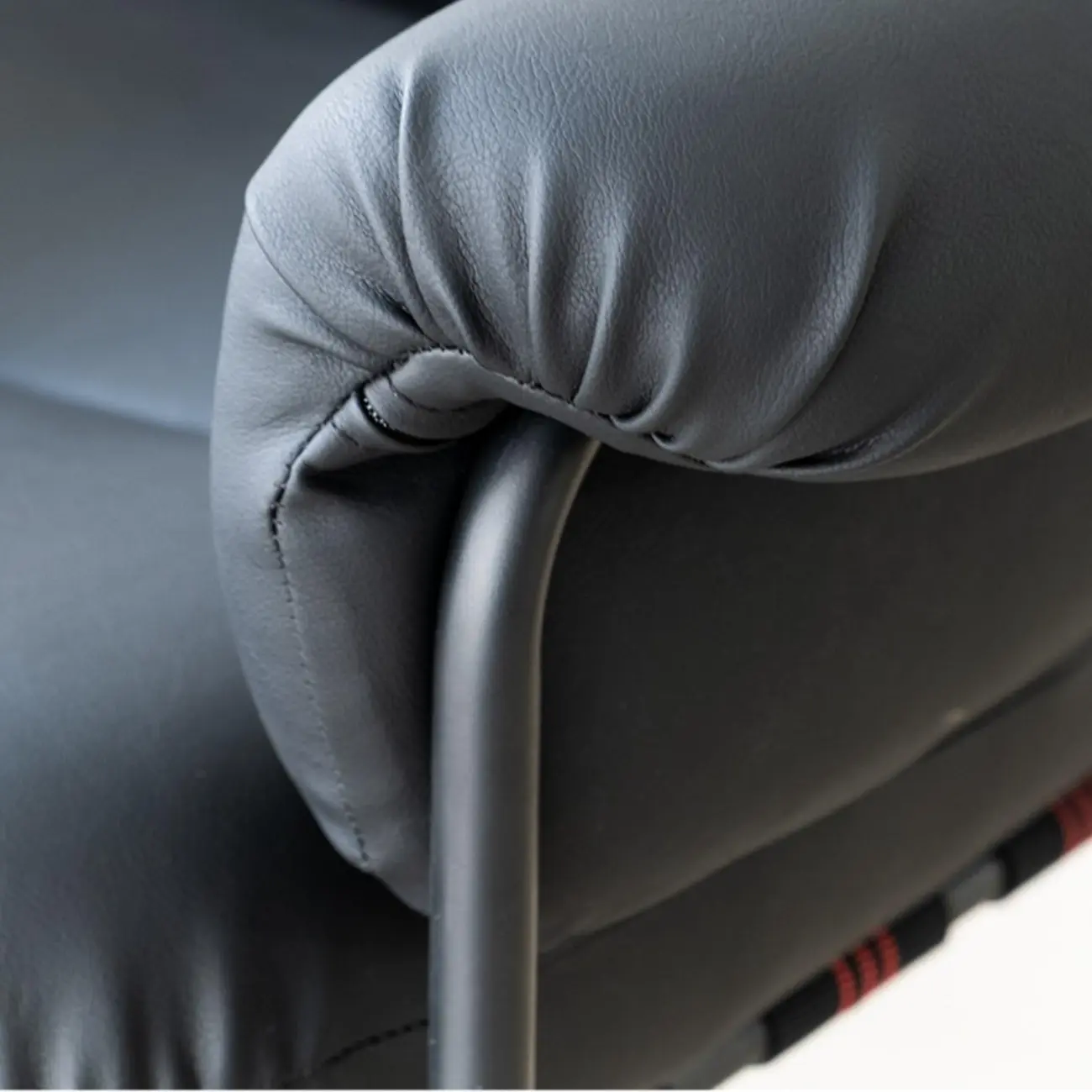 Modern Square Arm Fabric Accent Chair with Tufting