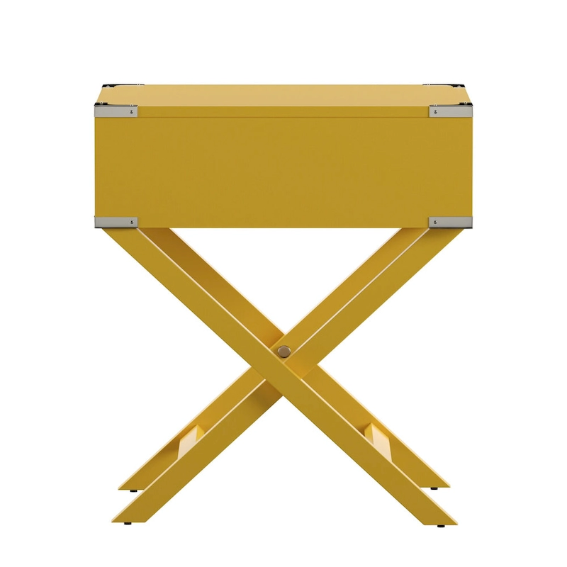 Kenton X Base Wood Accent Campaign Table by iNSPIRE Q Bold