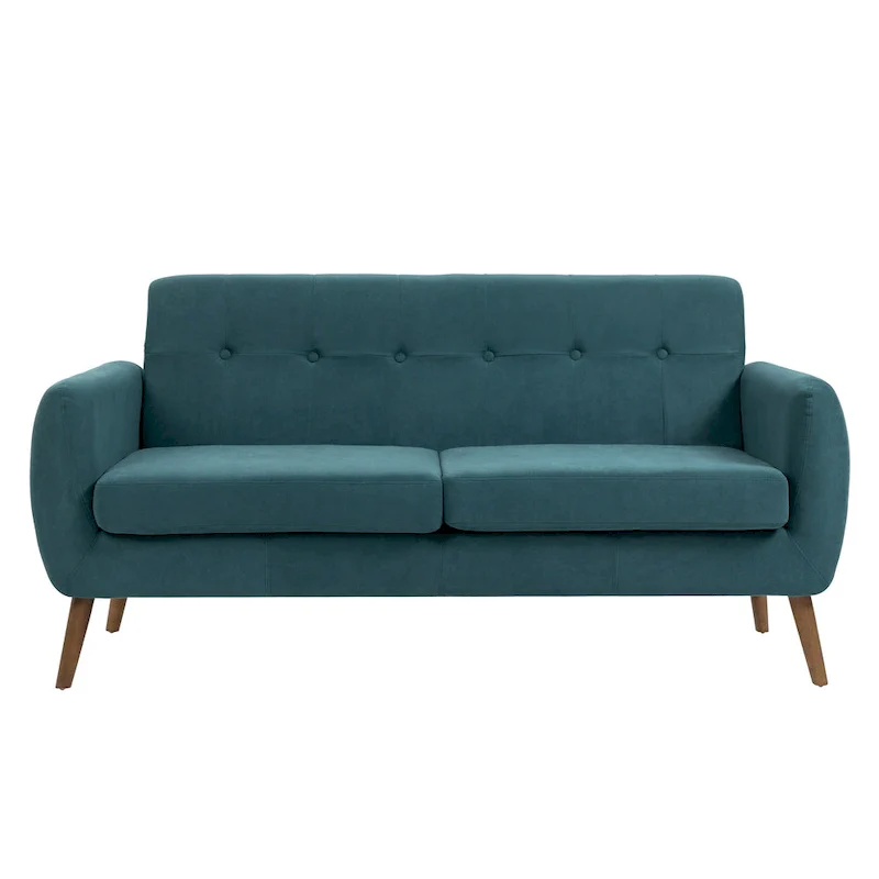 Two-Seater Sofa (Small), Fabric, Rubberwood