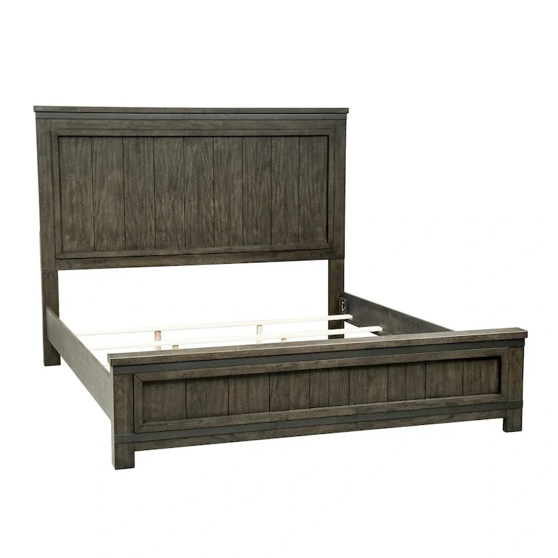 Thornwood Hills Rock Beaten Grey King Panel Headboard