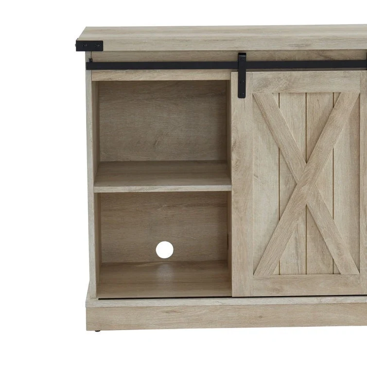 Wood Media Console TV Stand Entertainment Center