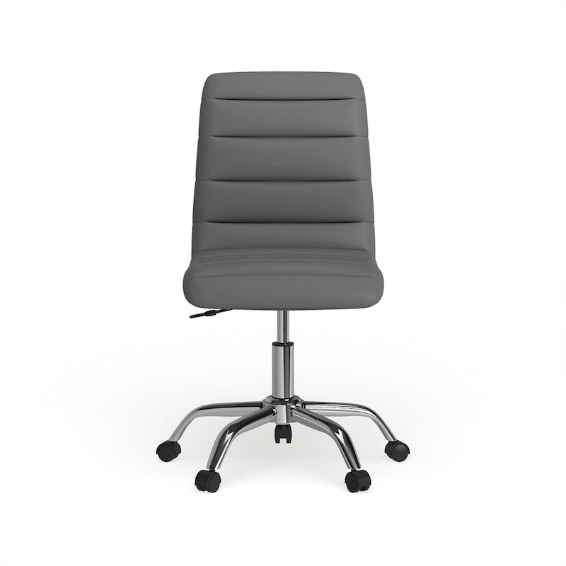 Ripple Armless Mid Back Vinyl Office Chair