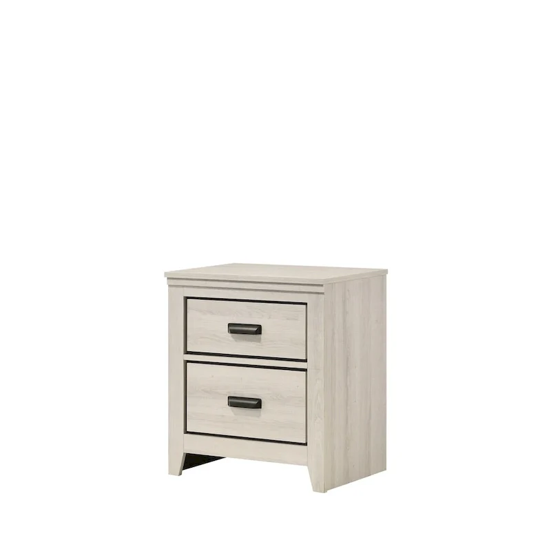 Edyth 6 Piece White LED Panel Bedroom Set