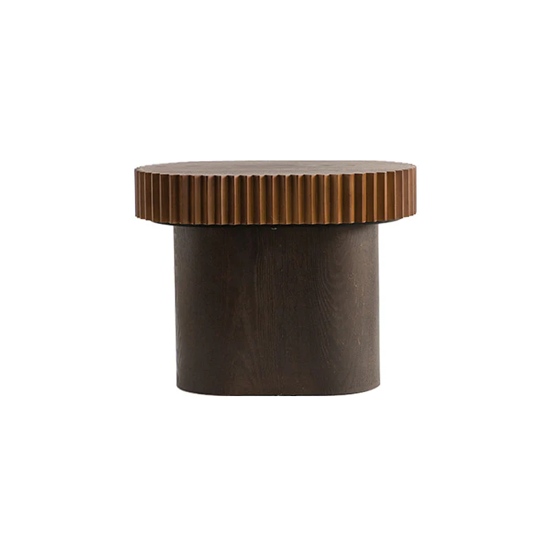 Walker Edison | Modern Fluted Round Nesting Coffee Table Set of 2