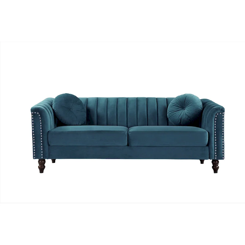 Hills Tufted Back Nailhead 75.2 Sofa