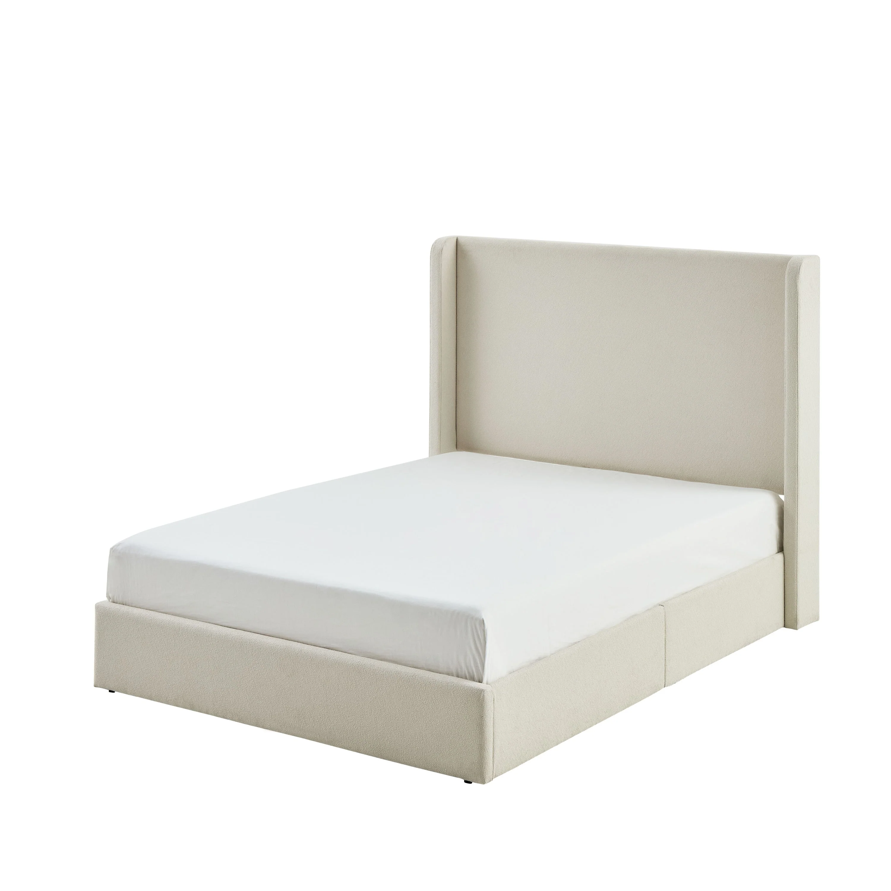Carmen 52.3' Upholstered Wingback King Bedframe