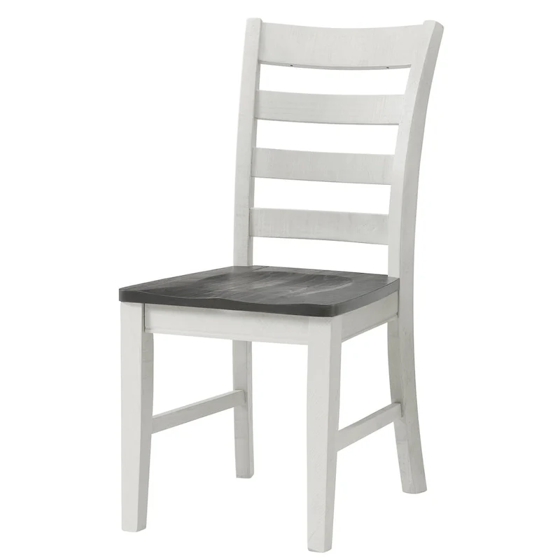 Monterey Solid Wood Dining Chair (Set of 2), White Stain and Grey by Martin Svensson Home