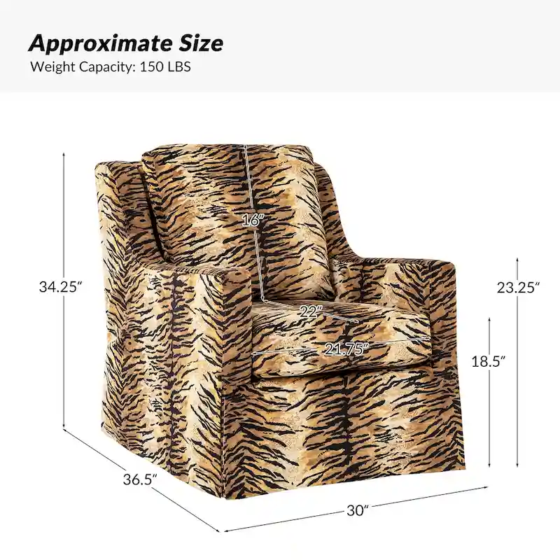 Stan Farmhouse Slipcover Rocking Swivel Chair Set of 2 by HULALA HOME