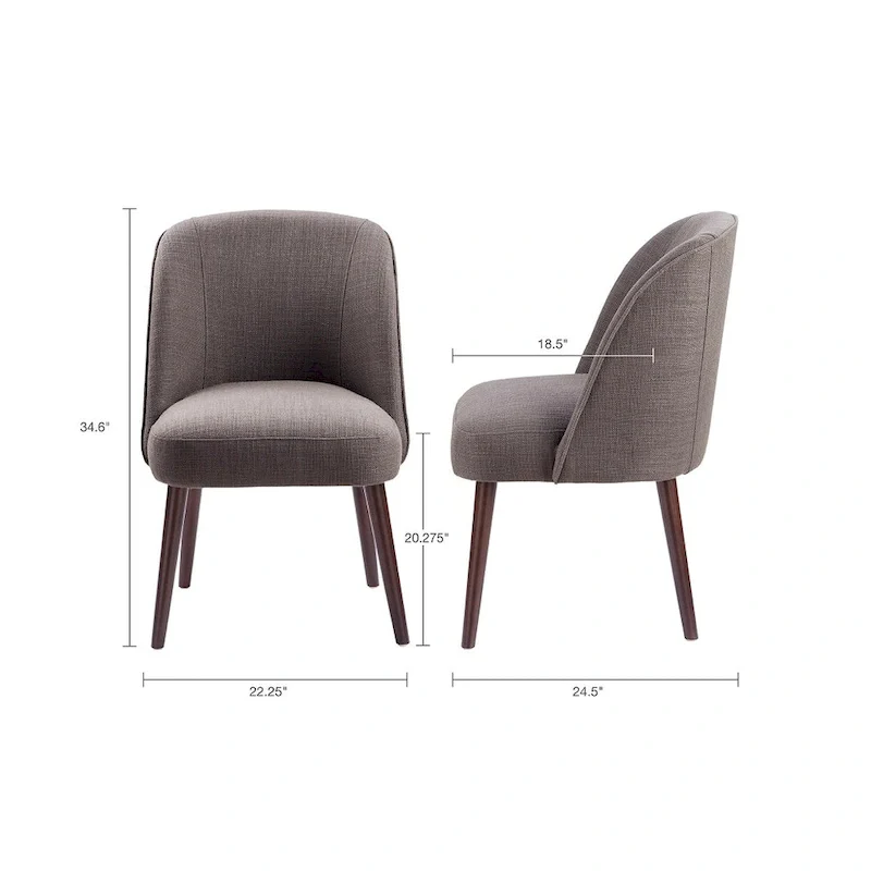Round-Back Dining Chair — W 22.25 x D 24.5 x H 34.6