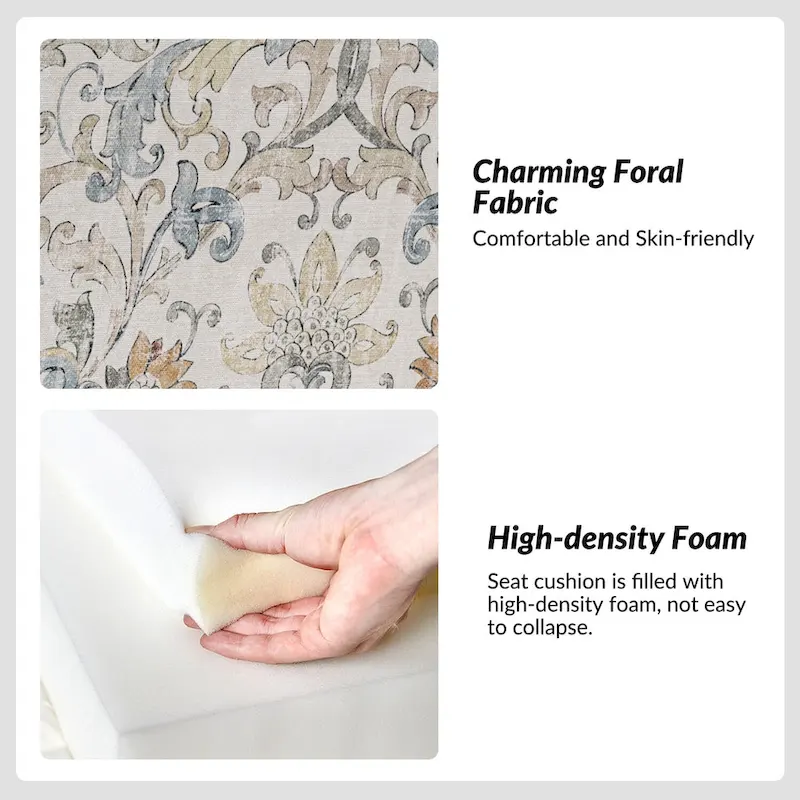 Falk Transitional Upholstered Slipper Chair with Slipcover and Solid Wood Legs Set of 2 by HULALA HOME