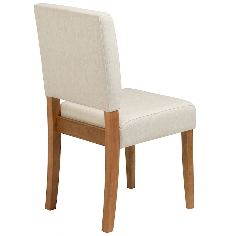 Leick Home Upholstered Back Dining Chair with Wood Base Set of 2