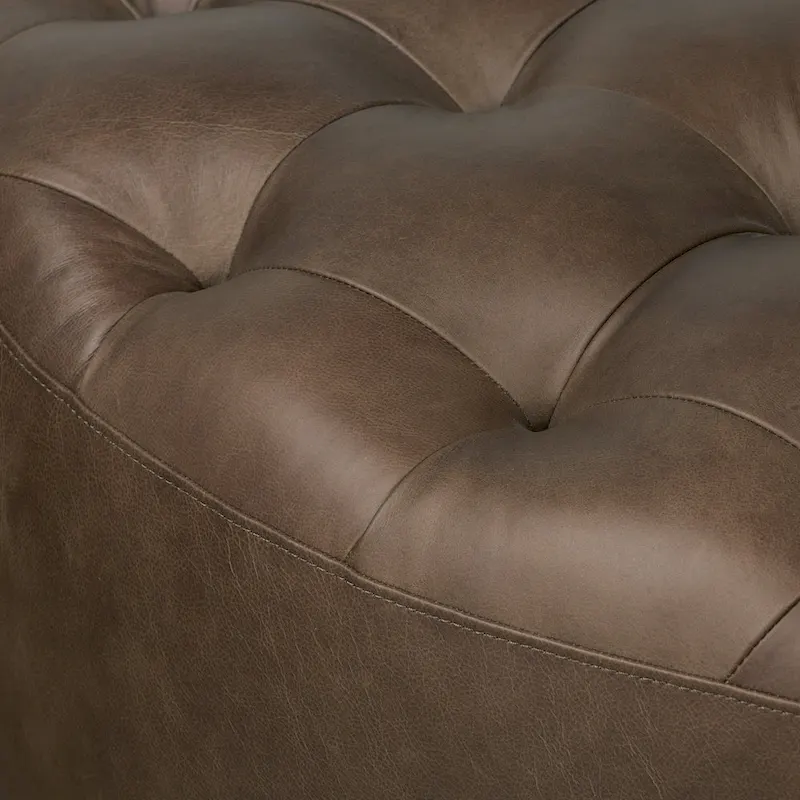 Poly & Bark Ascot Ottoman - Full Grain Genuine Italian Leather