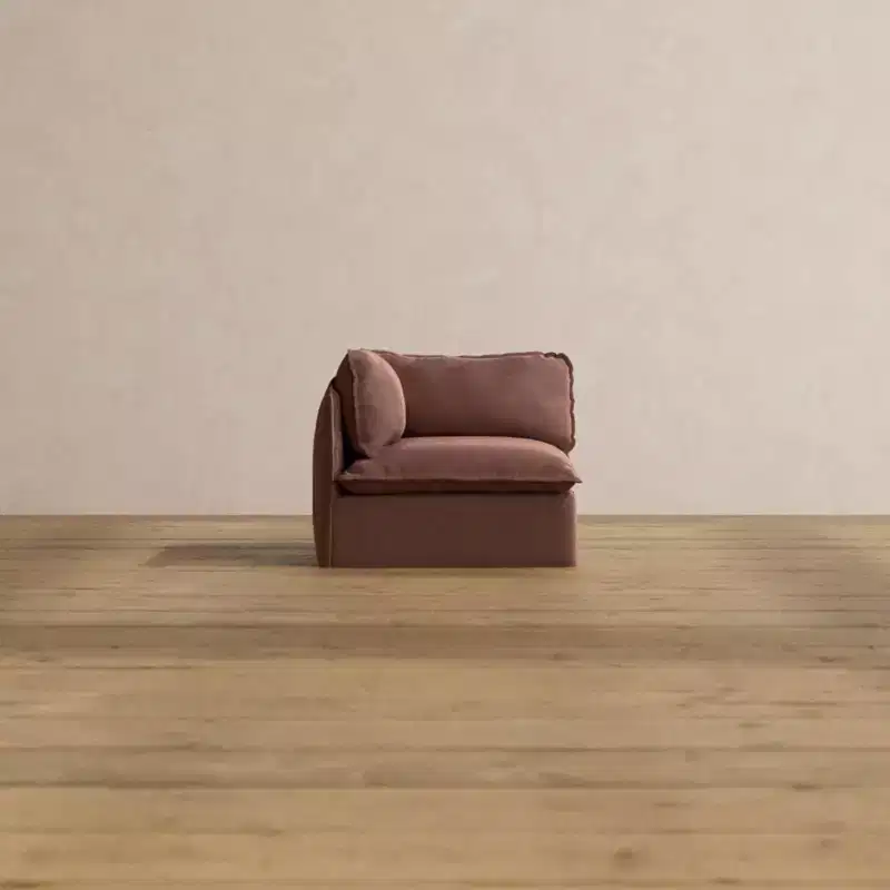 Upholstered Modular Left Arm Sectional Chair, Seats 1