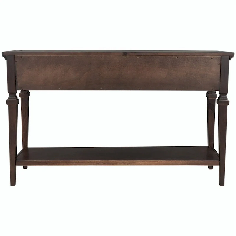 50L Classic Retro Style Console Table with Three Top Drawers and Open Style Bottom Shelf (Gray Wash)