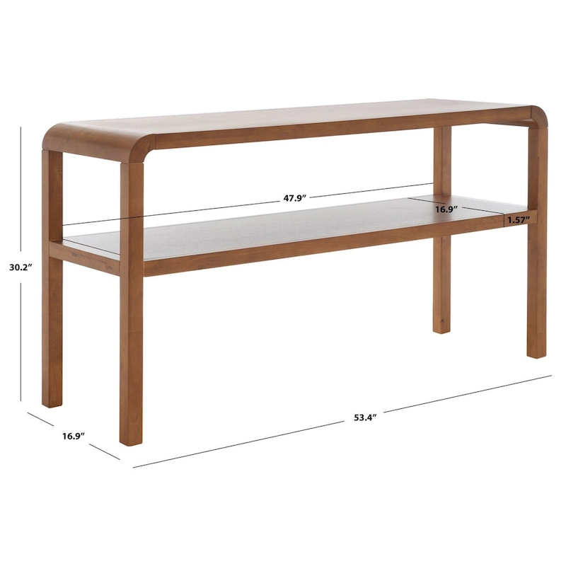 SAFAVIEH Maybell 2-Tier Console Table - 32 W x 15 D x 30 H - 53Wx17Dx30H