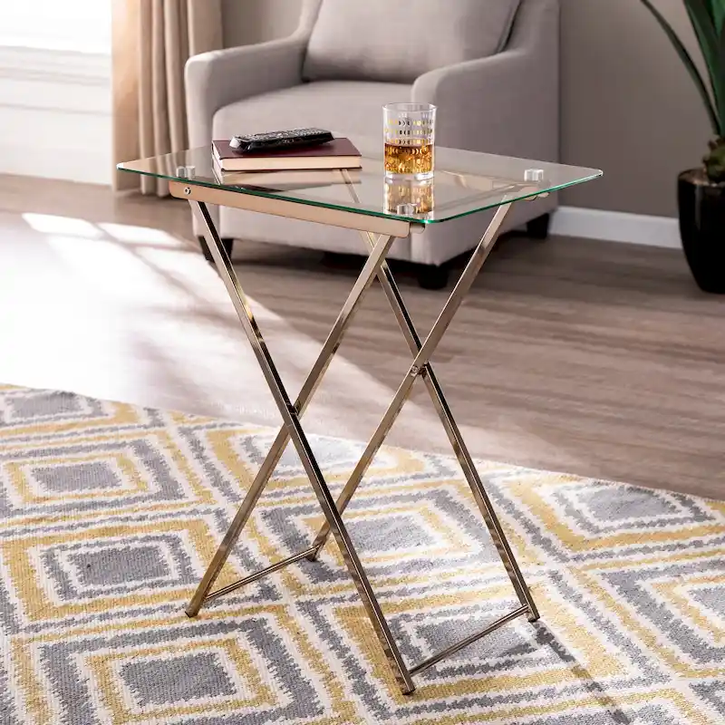 SEI Furniture Hinding Folding Tray Table