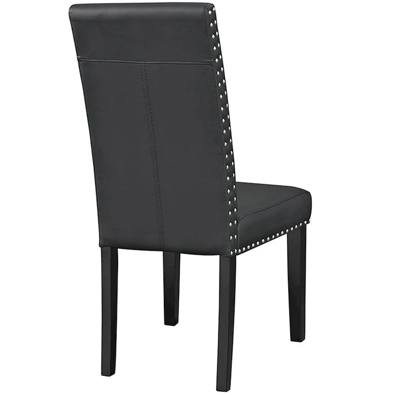 Milton Nailhead Trim Black Parson Dining Chair