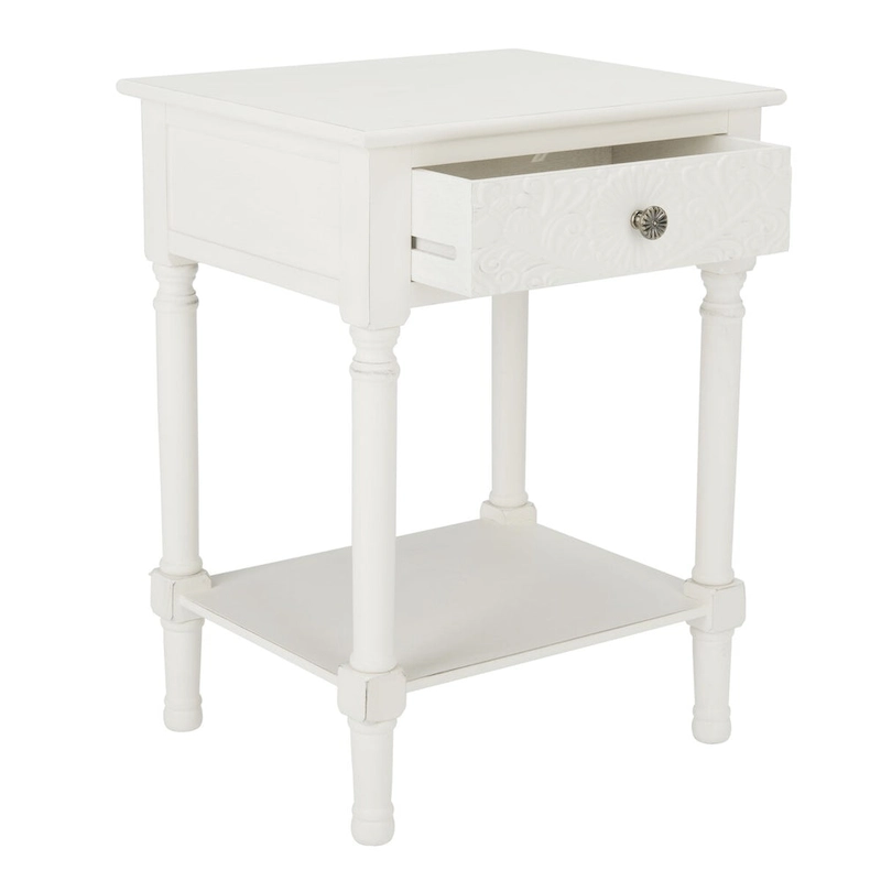 SAFAVIEH Heide 1-Drawer Accent Table - 19 W x 15.8 L x 26 H - 19Wx16Dx26H