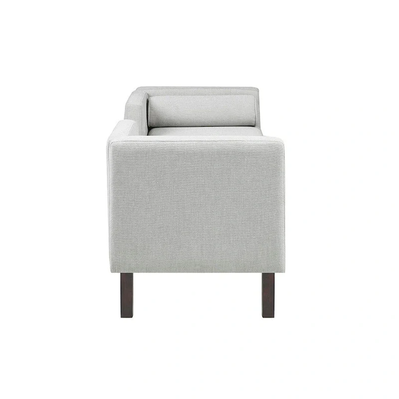 Upholstered Accent Bench with Unique Cutout Open Back