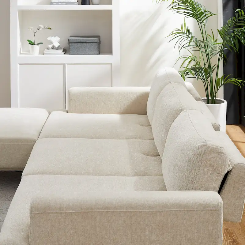 Dinardi 100.7in Widest Upholstered Sofa With Sliding Backrest