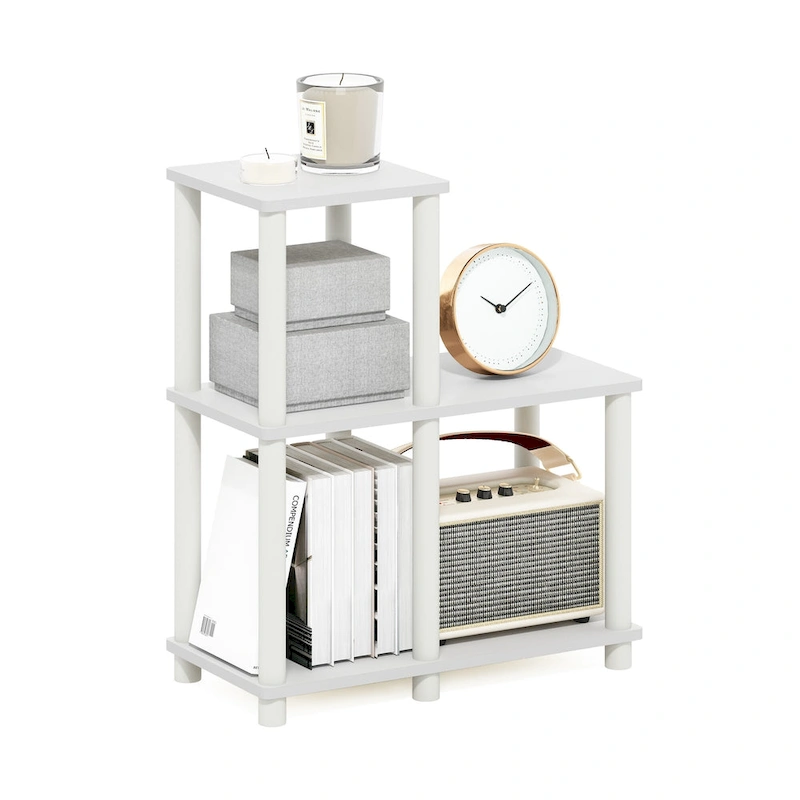 Furinno Turn-N-Tube No Tools 2-Tier Elevated TV Stands