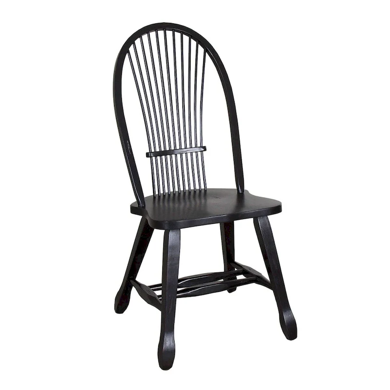 Treasures Rustic Black Sheaf Back Dining Chair (Set of 2)