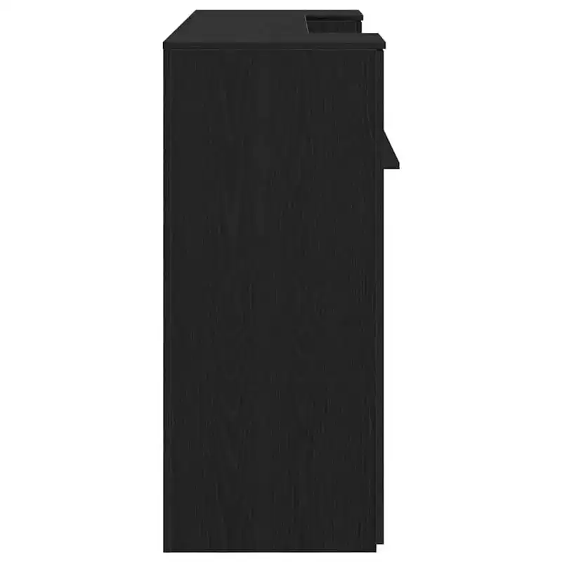 vidaXL Reception Desk Black Oak 70.9x19.7x40.7 Engineered Wood