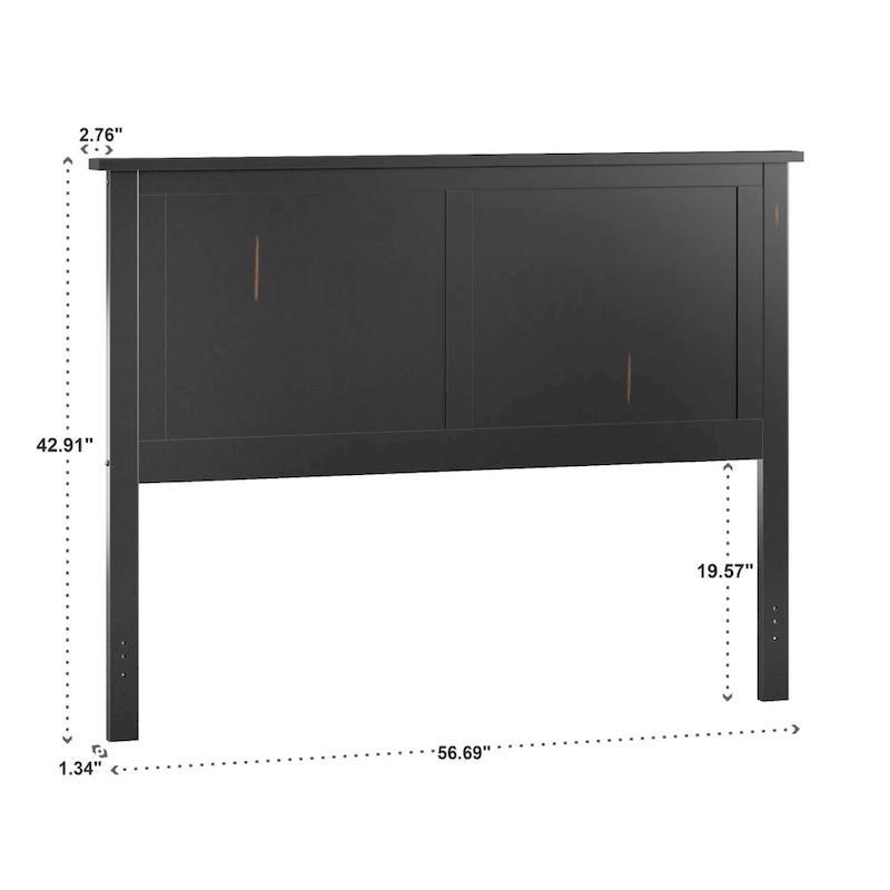 Mercer Mission Transitional Black Panel Headboard by iNSPIRE Q Classic