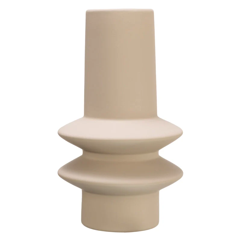 Sculptural Stoneware Vase with Latex Glaze