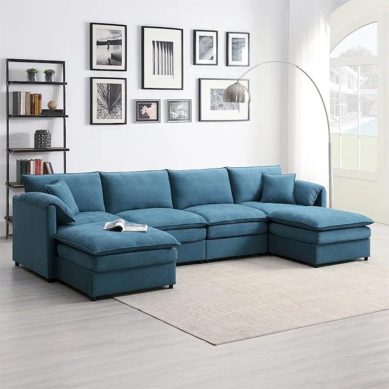 134*66 Chenille Modular Sectional Sofa