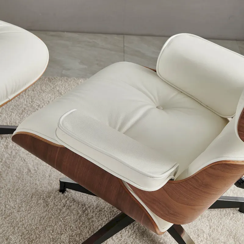 Mid Century Modern Leather Lounge Chair Armchair Recliner