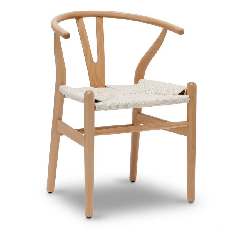 Poly & Bark Weave Chair - Solid Wood with Woven Seat