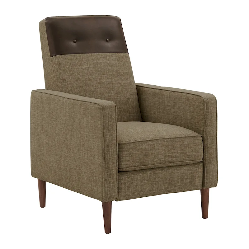 Leo Two-tone Push-back Recliner Chair by iNSPIRE Q Classic