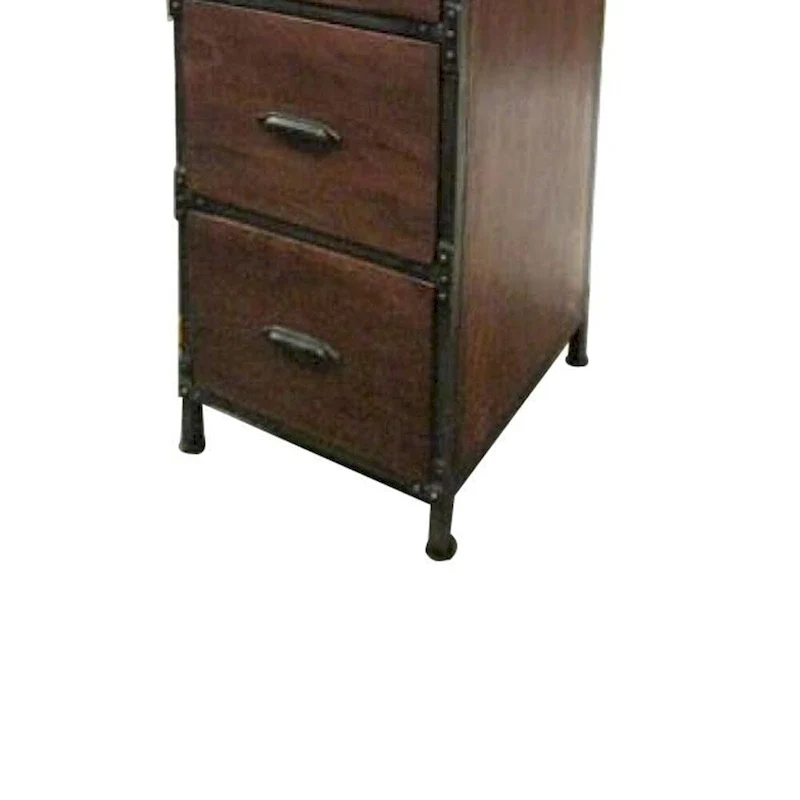 AA Warehousing Rustic Handmade Solid Wood 4-drawer Cabinet