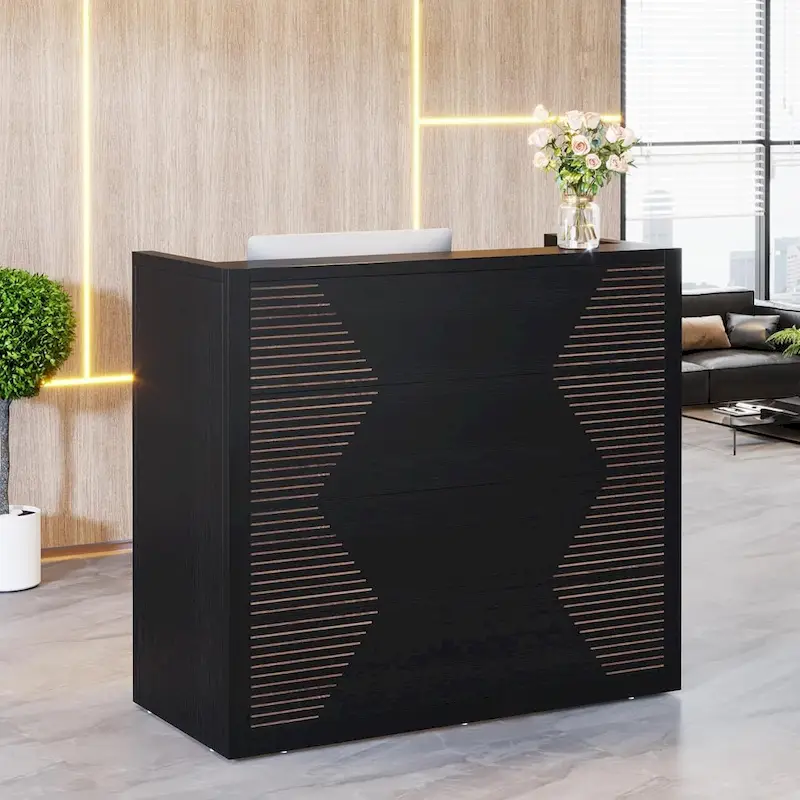 Reception Front Desk with Counter, E1 Particle Board, 47.24