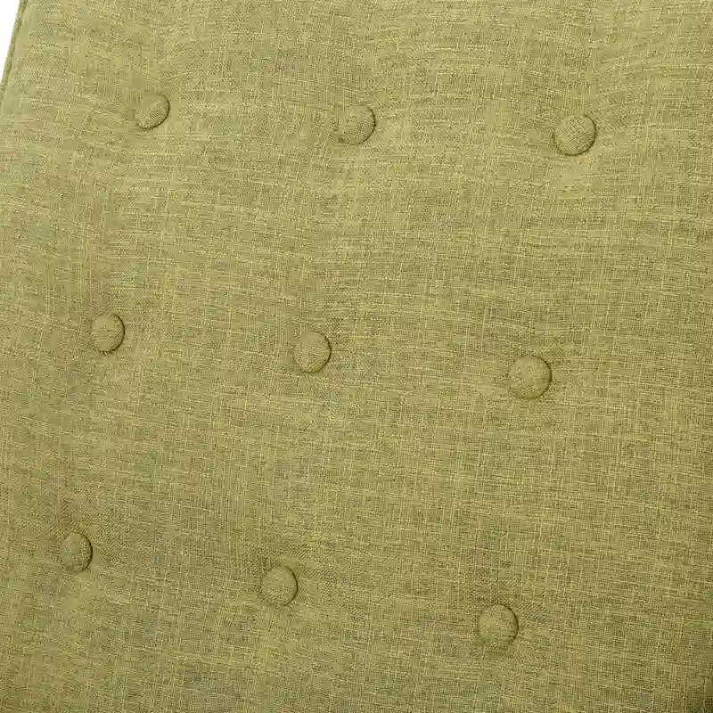 Green Fabric Mid-Century Upholstered Push Back Recliner with Footrest, Button-tufted Backrest, Beech Wood Legs