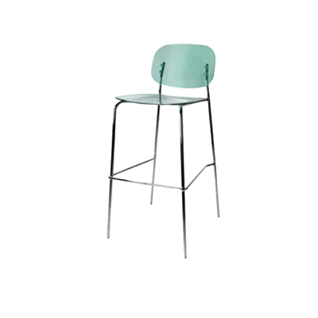Scandinavian Square Seat Counter Height Acrylic Bar Stools