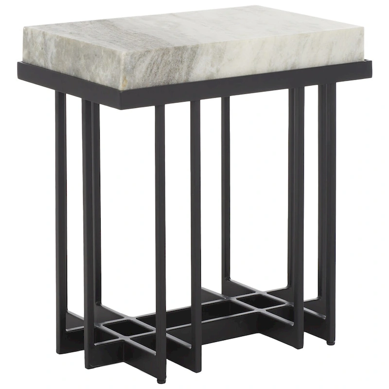 SAFAVIEH Mazie Rectangle Accent Table - 19  W x 13  D x 22  H - 19Wx13Dx22H