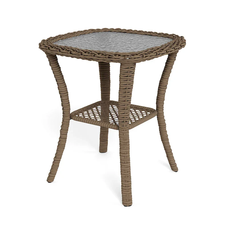 Rio Vista Sandstone Swivel Egg Chair Set with Side Table (2-Piece)