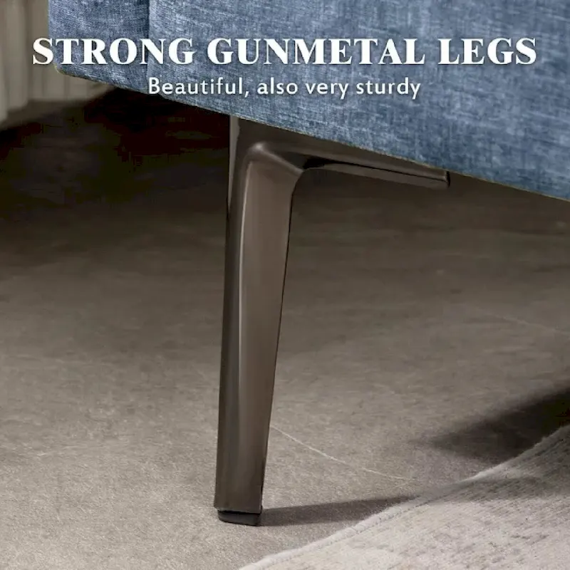 EROMMY U Shaped 6-seat Sectional Sofa Couch, Reversible Sleeper in Modern Chenille Design, with Chaise Lounge and Ottoman