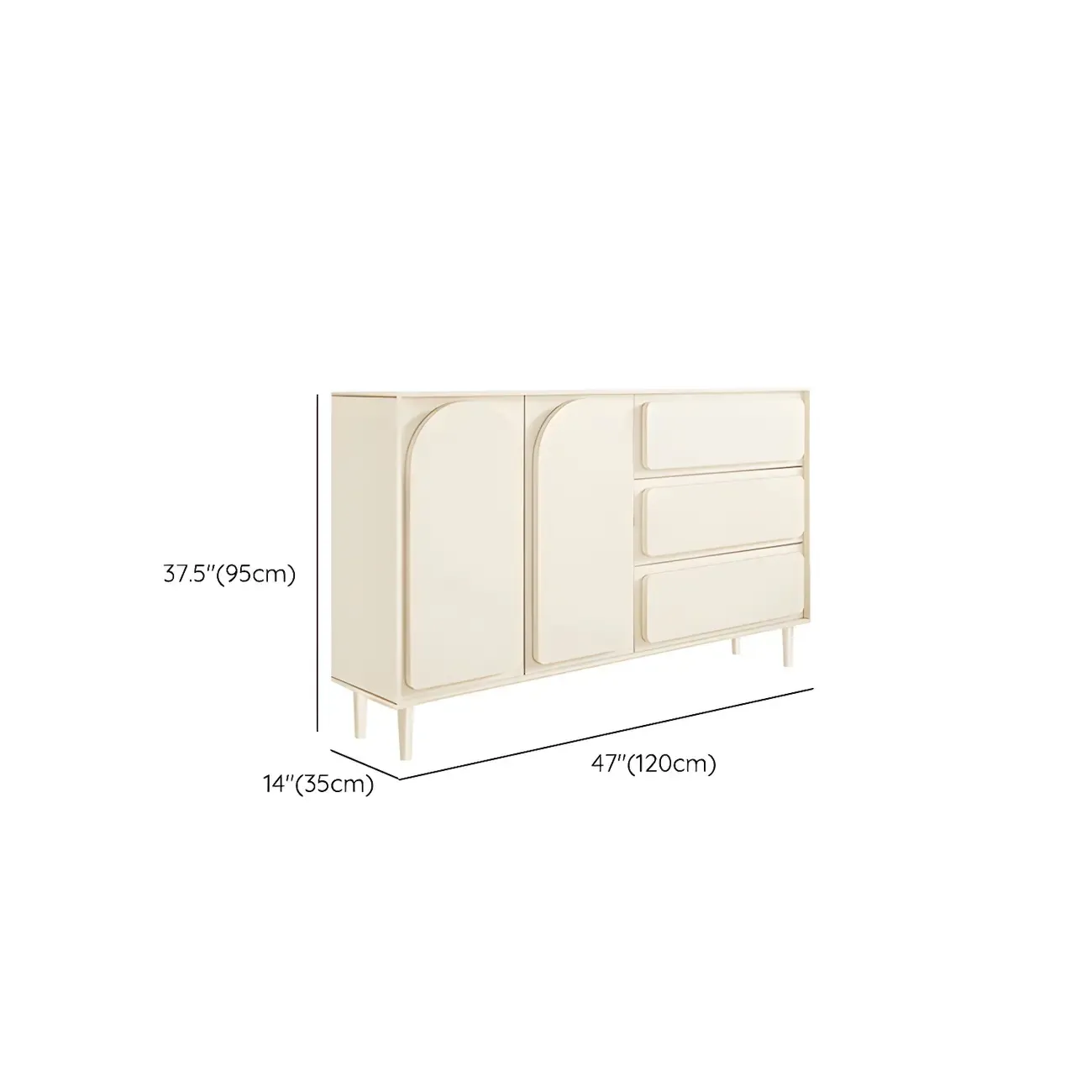 Modern White Wood Dressers & Chests with Soft Close Drawers