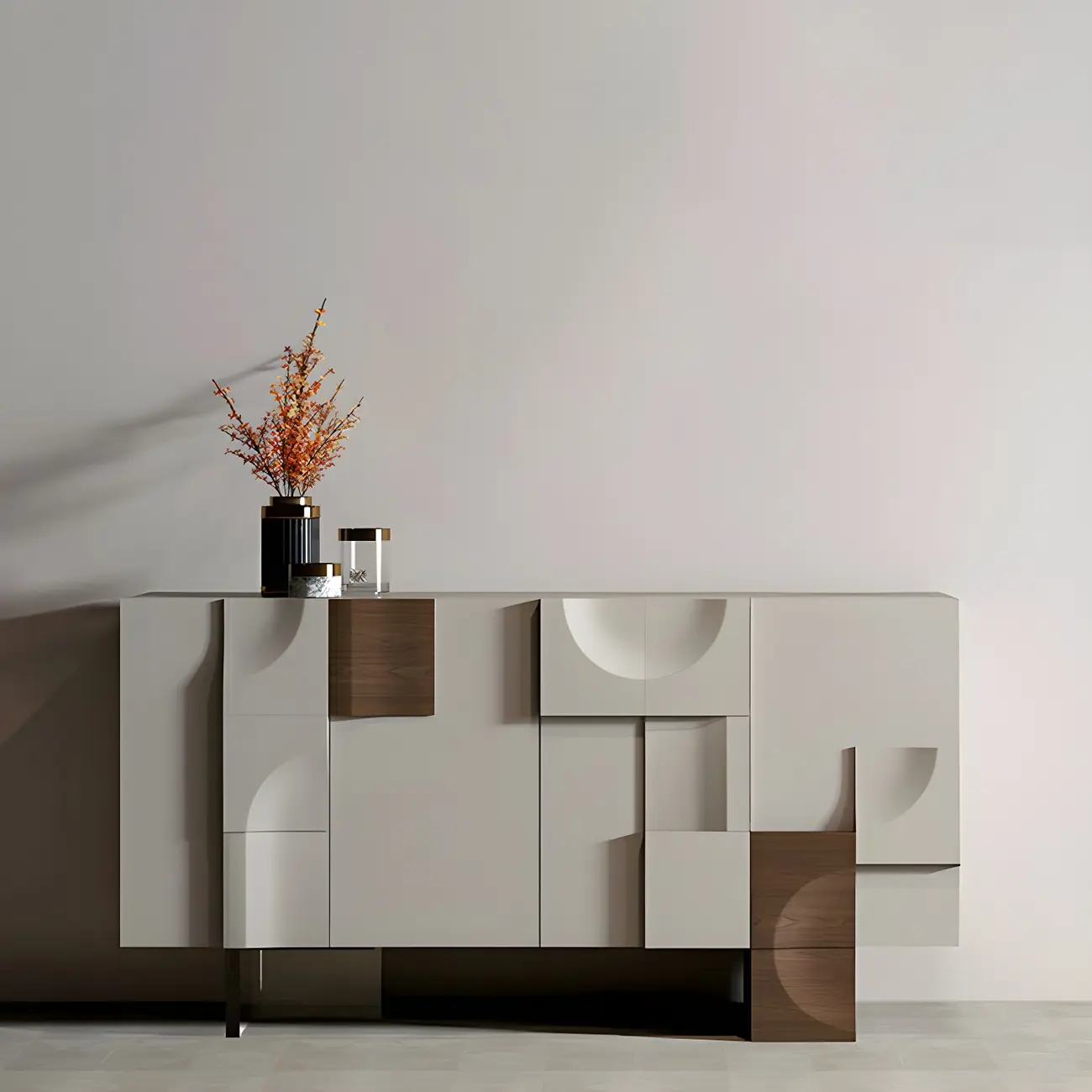 Artistic Cream Solid Wood Shoe Storage Cabinet