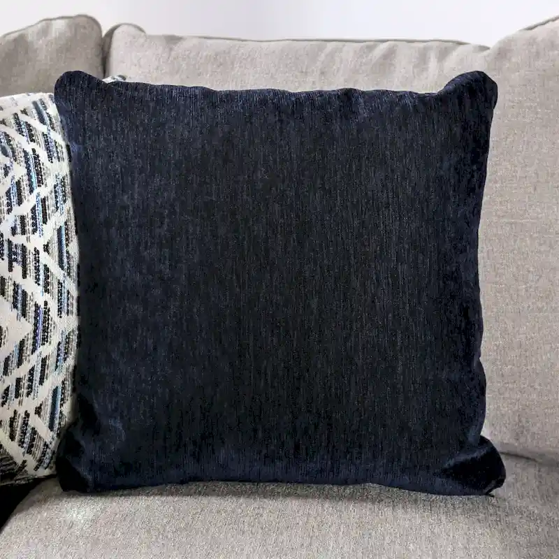 Ilka Transitional Chenille L-Shaped Flared Arms Sectional by Furniture of America