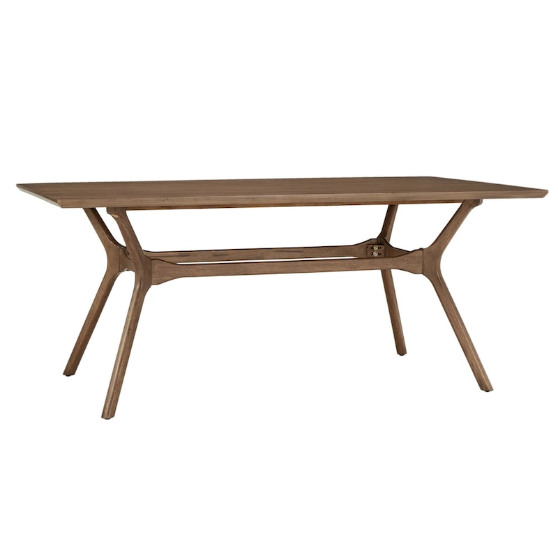 Nadine Dark Walnut Finish Rectangular Dining Set - Curved Back Chairs by iNSPIRE Q Modern