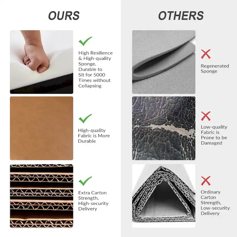 Olivia Farmhouse Faux Leather Accent Chair with Solid Wood Legs Sets of 2 by HULALA HOME