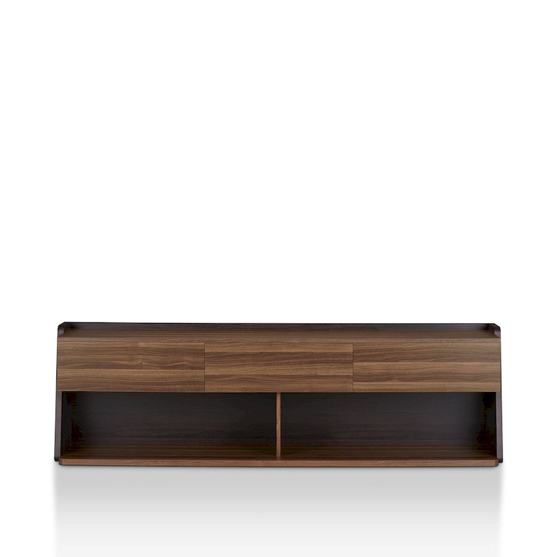 Alan Modern Walnut 73-inch 3-Drawer TV Console by Furniture of America